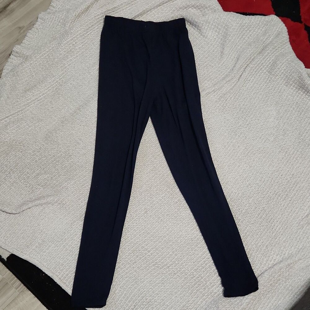 Leggings Depot Ankle Leggings‎ Womens One Size Navy Stretch Elastic Waist